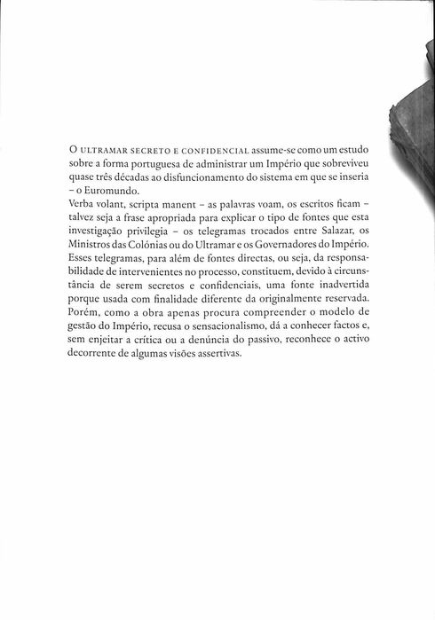 "O Ultramar Secreto e Confidencial" de José Filipe Pinto