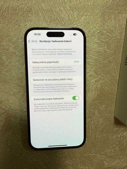 iPhone 14 Pro 128GB Deep Purple 87% bateria