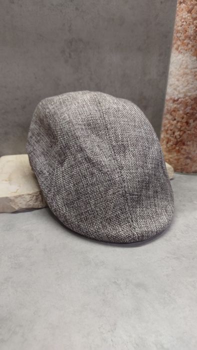 Klasyczny szary kaszkiet vintage – męska czapka w stylu Peaky Blinders / retro flat cap
