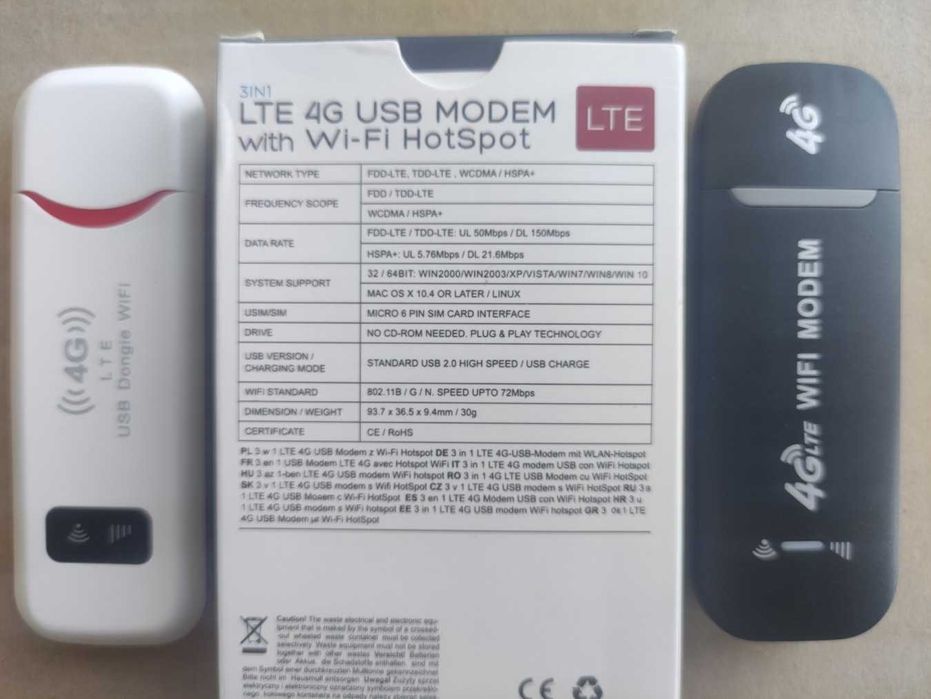 Модем 4G LTE сим Wi-Fi точка доступа роутер раздача мобильный интернет