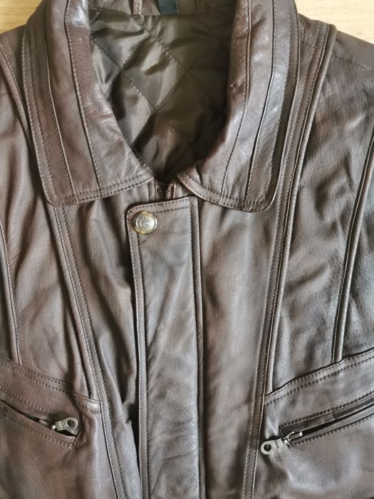 Kamizelka skóra naturalna Berto Lucci, męska r. 56