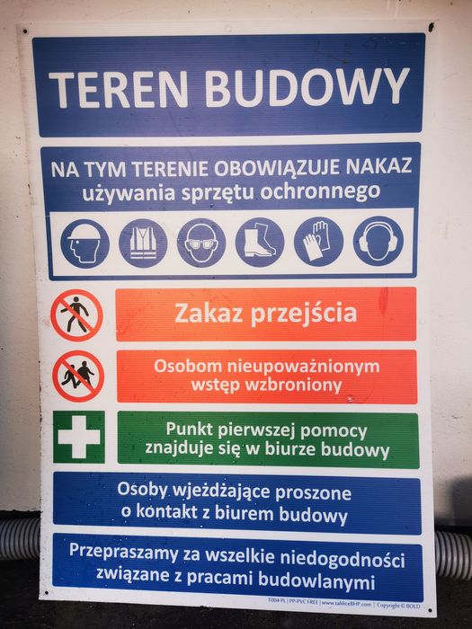 Znak Tablica Teren Budowy T004 70x100