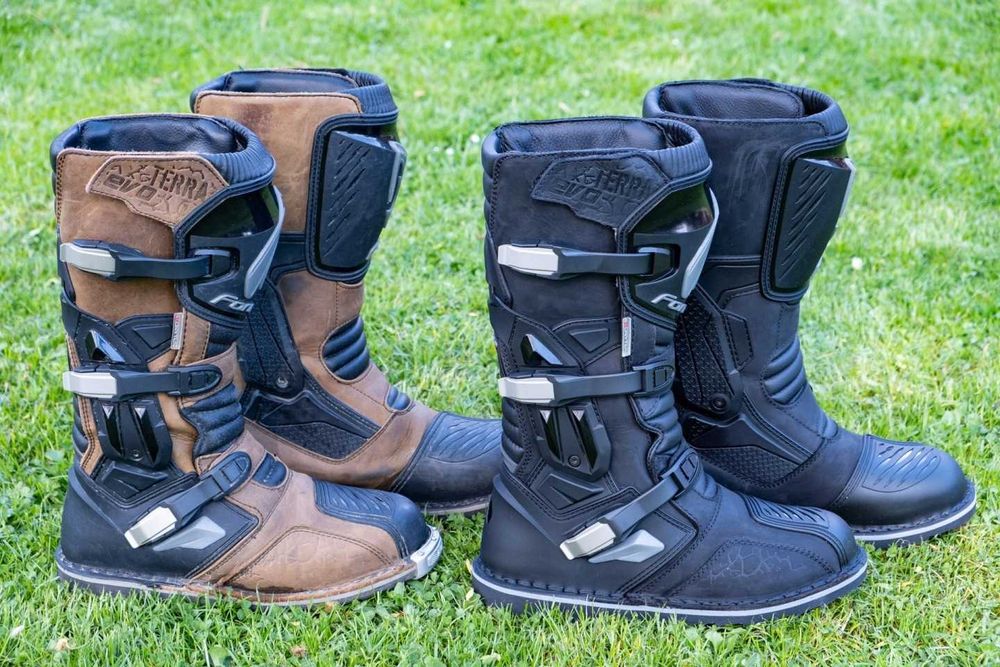 Buty motocyklowe Forma Terra Evo brązowe i czarne rozmiar 44 na nogę rozmiar 43 adventure quad