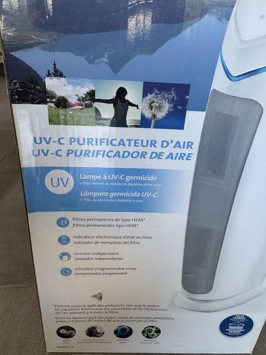 Pack Bionaire Novo: Purificador de Ar UV-C HEPA + Humidificador Digital Ultrassónico (Selados)