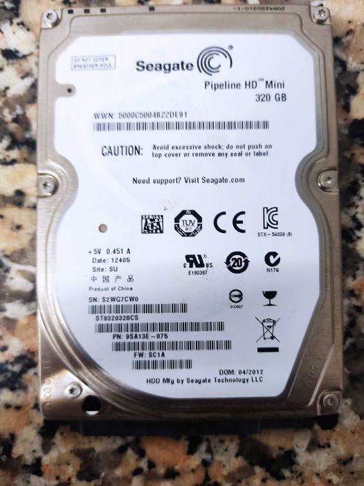 Disco interno Sata 320g 2.5 Seagate