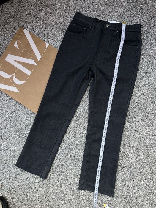 ZARA spodnie jeansowe flare bootcut szare grafit wysoki stan melanż 36