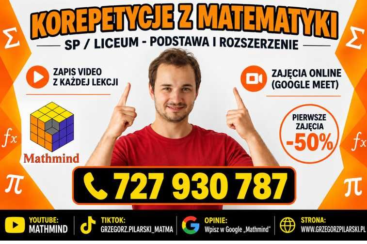 Matematyka | Korepetycje | Egzamin 8-klasisty | Matura PP PR