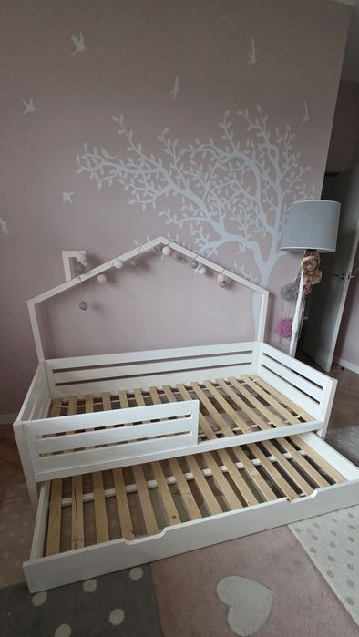 Łóżko domek bliźniaki pod 2 materace 90x180 DO ODBIORU W MAJU