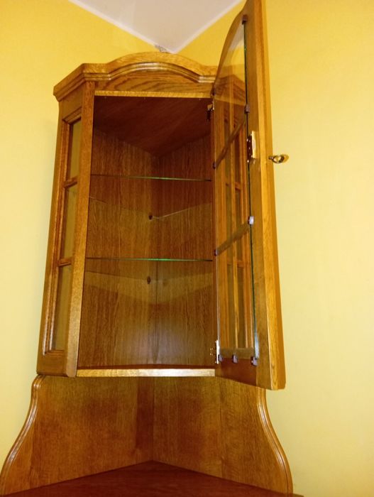 Stylowa Witryna Narożna Rustykalny Dąb