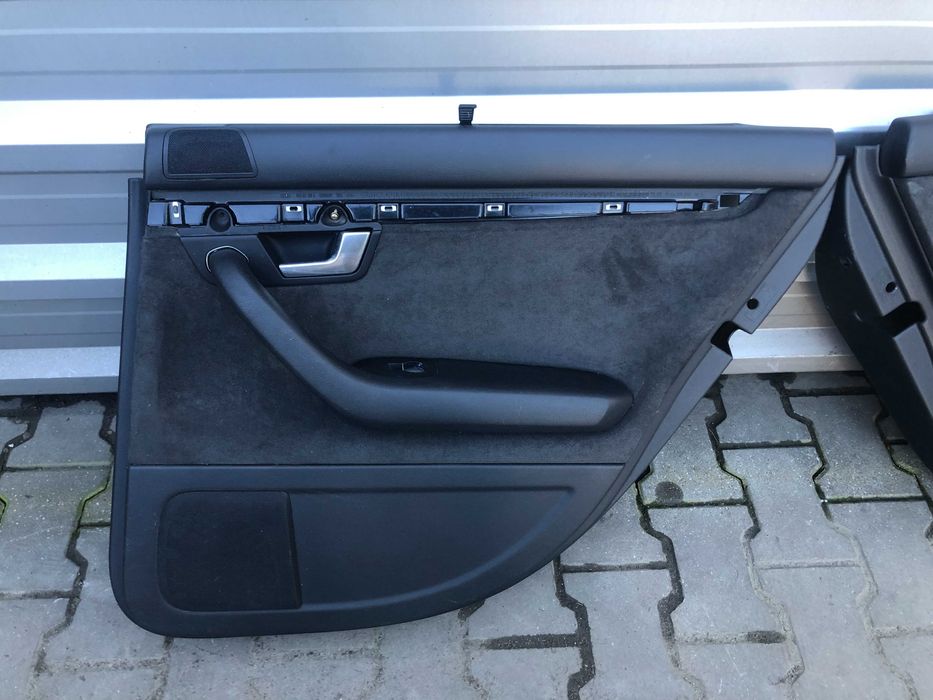 Tapicerka Boczek Boczki 2szt AUDI A4 B6 B7 Roleta Alcantara