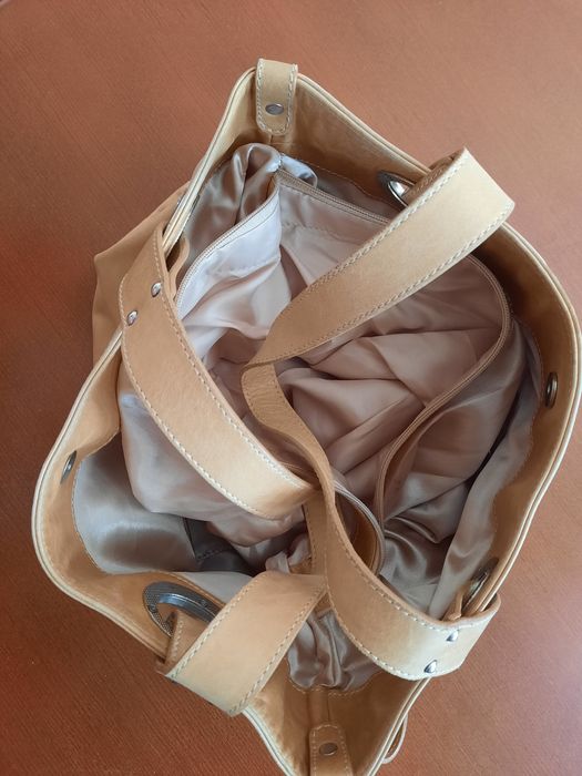 Torba ze skóry kolor miodowy