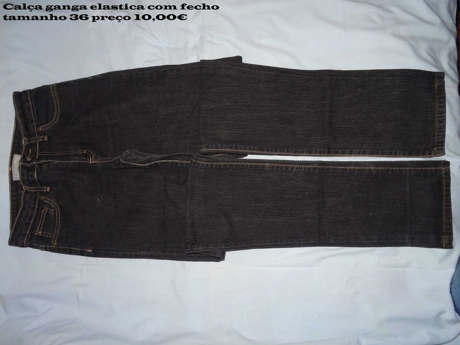 Calças ganga e casacos grossos outono/inverno