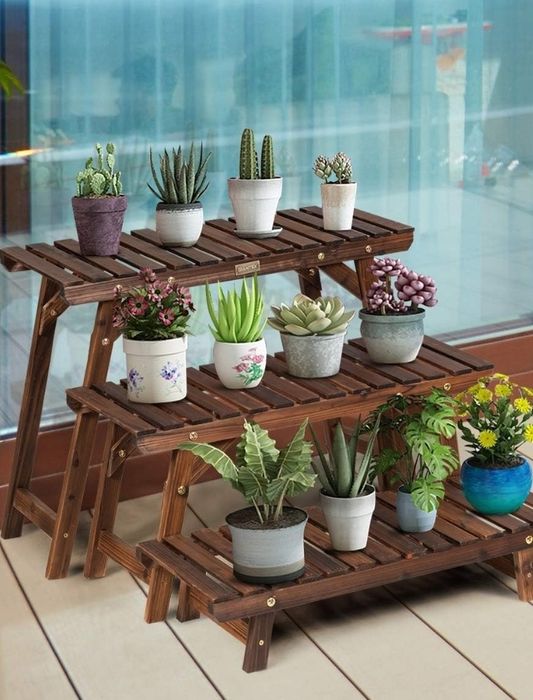 Suportes para plantas em 3 niveis
