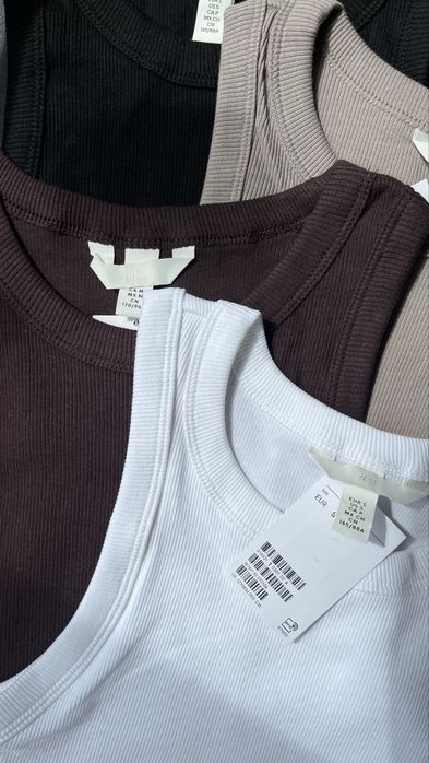 Лонгслів Майка H&M в рубчик