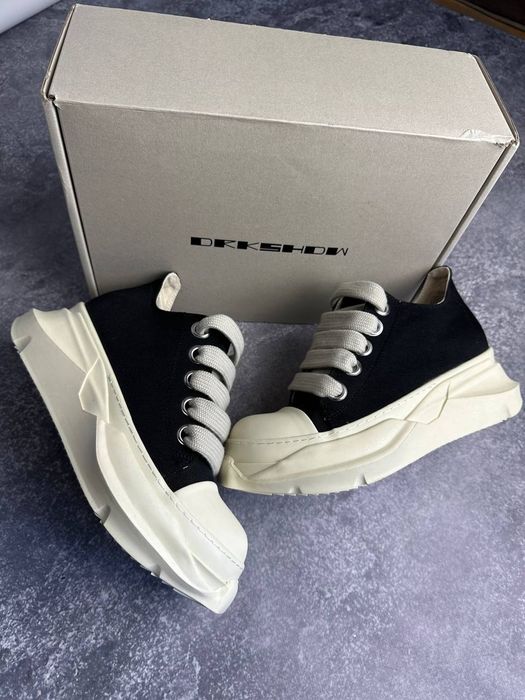 Rick Owens Ramones jumbo laces laces abstract кедв кроссовки черные 43