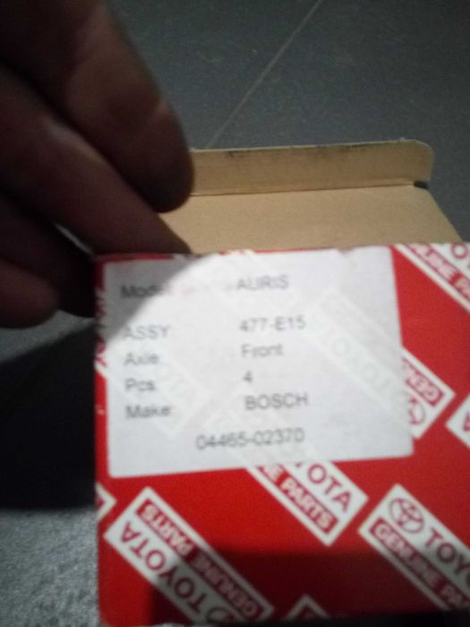 AURIS I 07-12 klocki hamulcowe PRZÓD ORYGINAŁ ASO