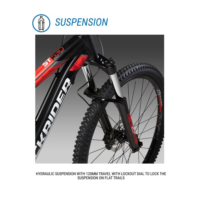 Bicicleta BTT ST 530 Preto/Vermelho 27,5"