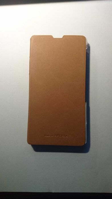 Etui z klapką do Sony Xperia Z1, nowe, kolor beżowy (piasek pustyni)