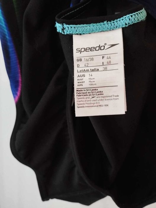 stroj kapielowy speedo r 42/44 czarny plwanie neon