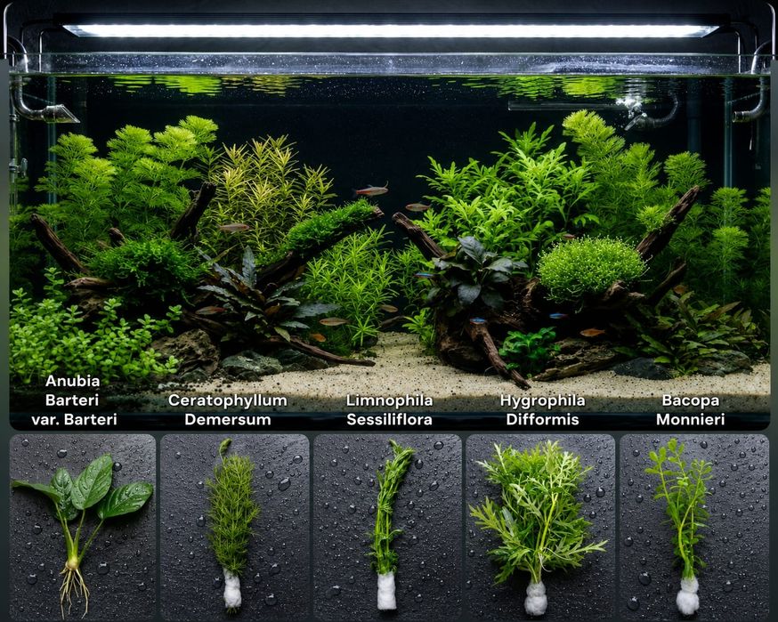 Plantas Aquário | 10 Espécies com Anubia com Anubia c/ Anubia