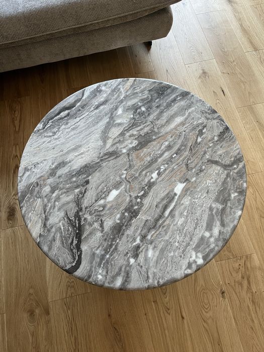 Stolik kawowy marmur naturalny 80x80 inox