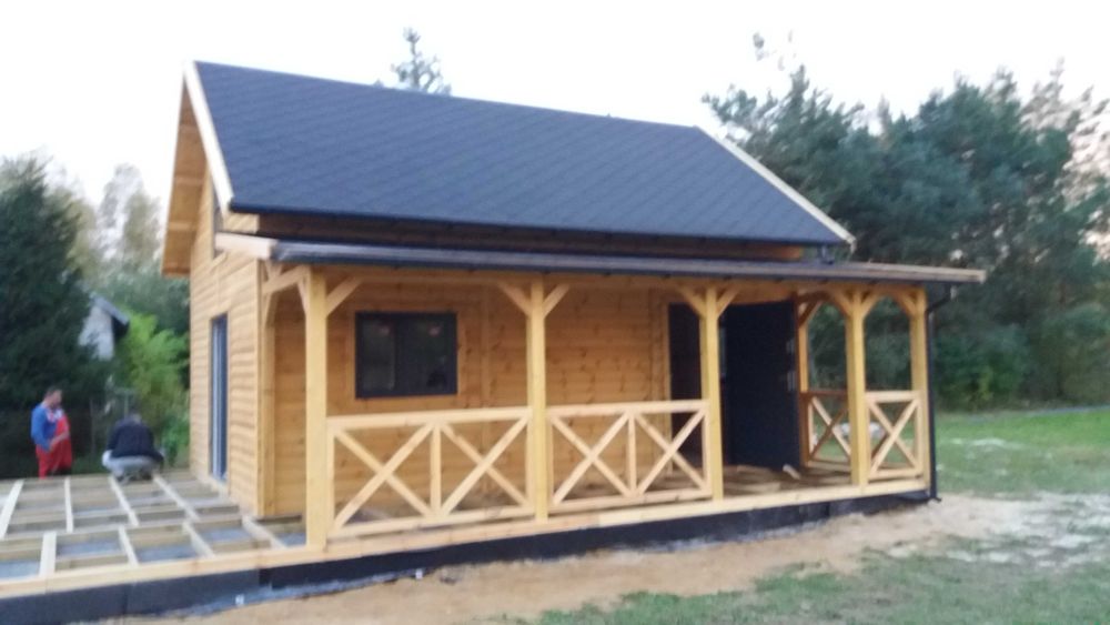domek drewniany,wym.5mx7m, letniskowy,poddasze,drewniany,szkieletowy