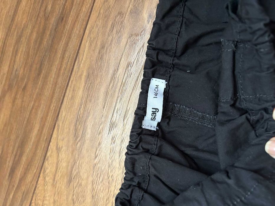 Spodnie dziewczęce parachute Sinsay czarne 146cm