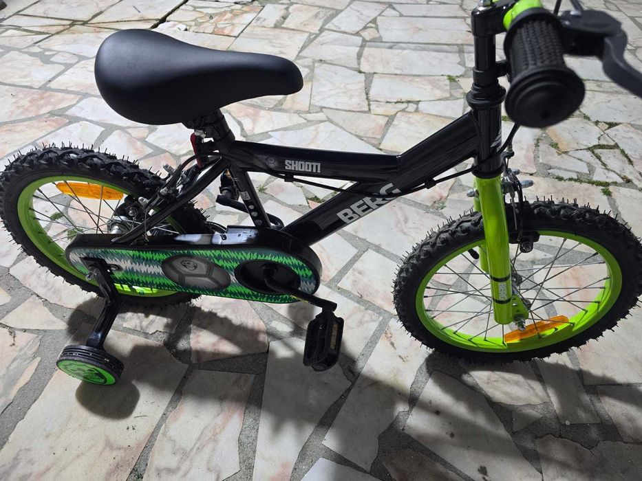 Bicicleta Criança Roda 16" 5-7 Anos Preta Berg