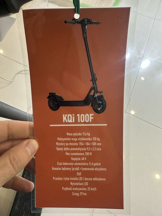 Niu KQi 100F nowa hulajnoga elektryczna 25k/h