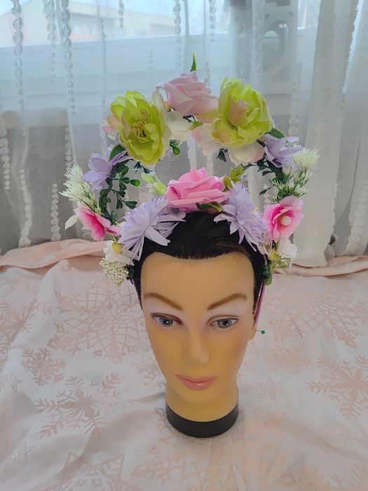 Piękny strój przebranie pani wiosna wiosenka 4 elementy roz uniwersaln