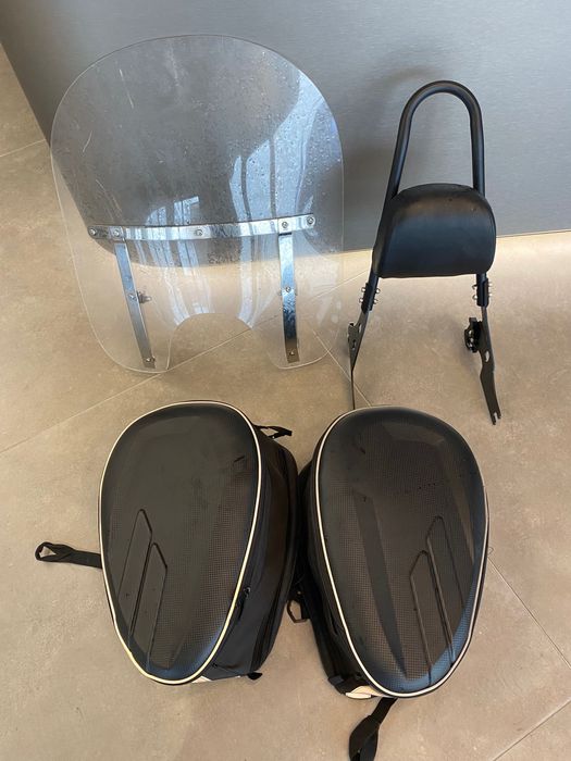 Harley Davidson Sportster ou Dyna T largos viseira encosto Peseiras