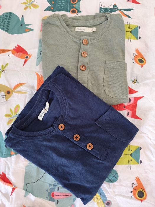 T-shirts de manga comprida para menino em algodão