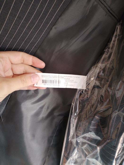 Fatos completos cinza com riscas  tam XL_46