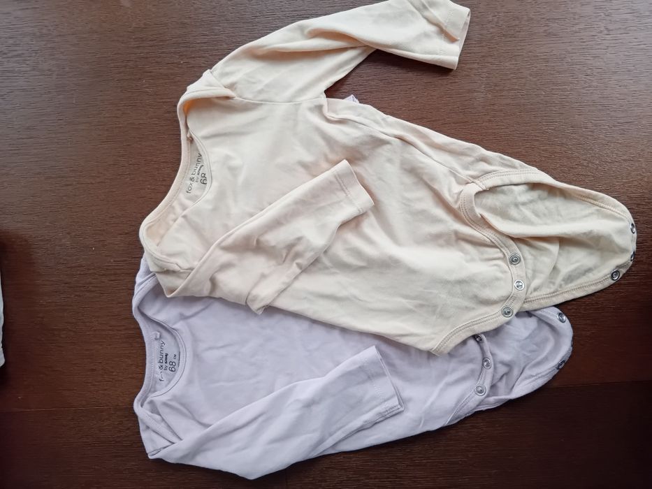 Body na dlugi rękaw rozm 68 (róż i pomrsncz)