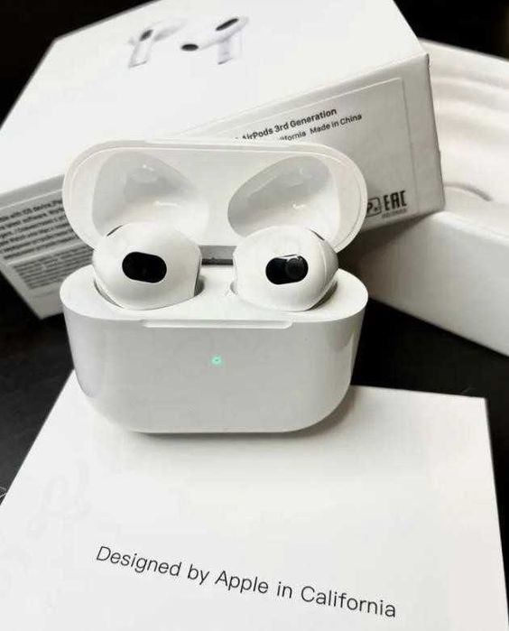 Акція!! Навушники Аірподс 3 з робота датчиків 1в1 +чохол