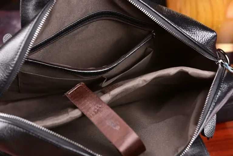 Чоловіча шкіряна сумка новий діловий портфель для документів А4 кожа