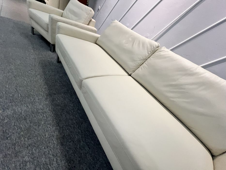 Диван трійка крісло шкіряний нерозкладний