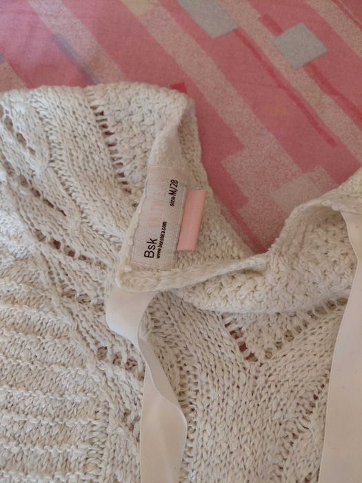 Blusa branca de malha