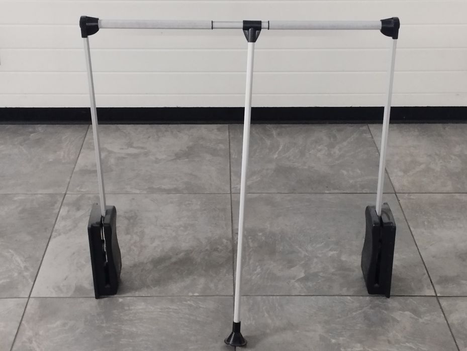Varão rebatível 83-115cm - preto/cinzento