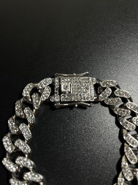 Чоловічий браслет “Cuban link” (айсі стиль)