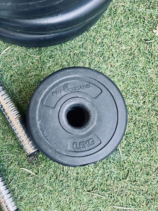 Sztanga + talerze bitumiczne