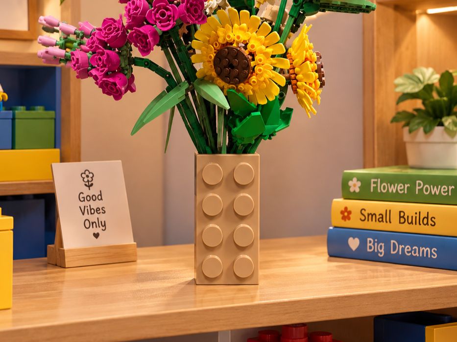 Vaso decorativo compatível com Lego