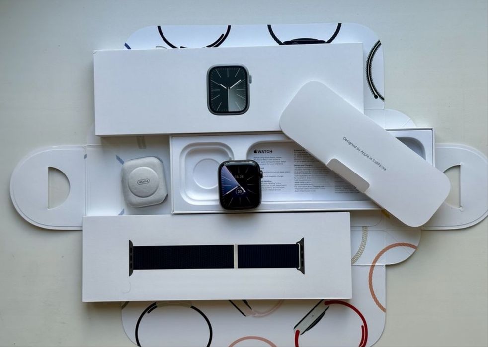 Apple Watch Series 9 45mm Stainless Steel LTE Graphite Saphire Идеал