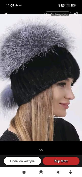 Sprzedam nowe czapki z norki czubek z lisa