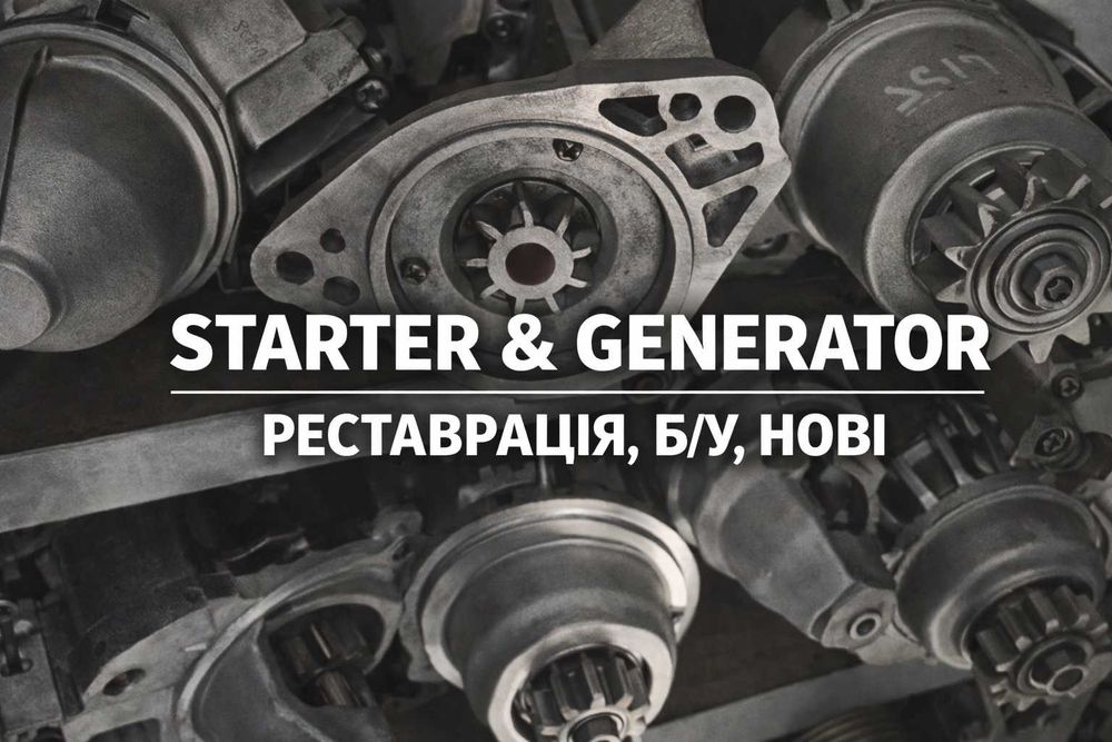 Стартери аналоги нові різні та реставровані відновлені оригінали на усі мотори гарантія 6міс