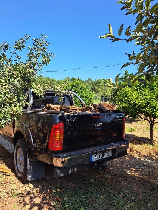 Lenha de Eucalipto Rachada Seca e Pronta a Queimar