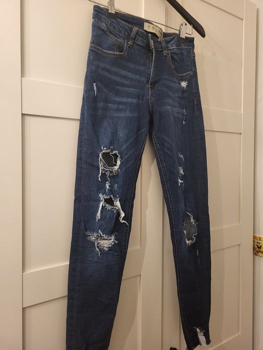 Spodnie 38 primark damskie jeans dzinsy spodnie z dziurami