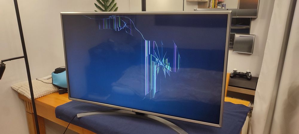 LG 43UM7600PLB z pilotem uszkodzona matryca
