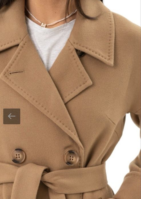 Пальто кемел коричневое жіноче бежеве кашемір коричневе демісезон 42