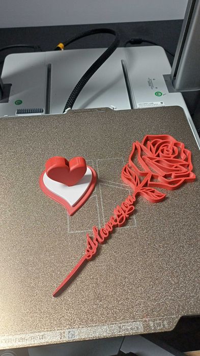 Presente Dia dos Namorados – Rosa “Love” Decorativa em Impressão 3D